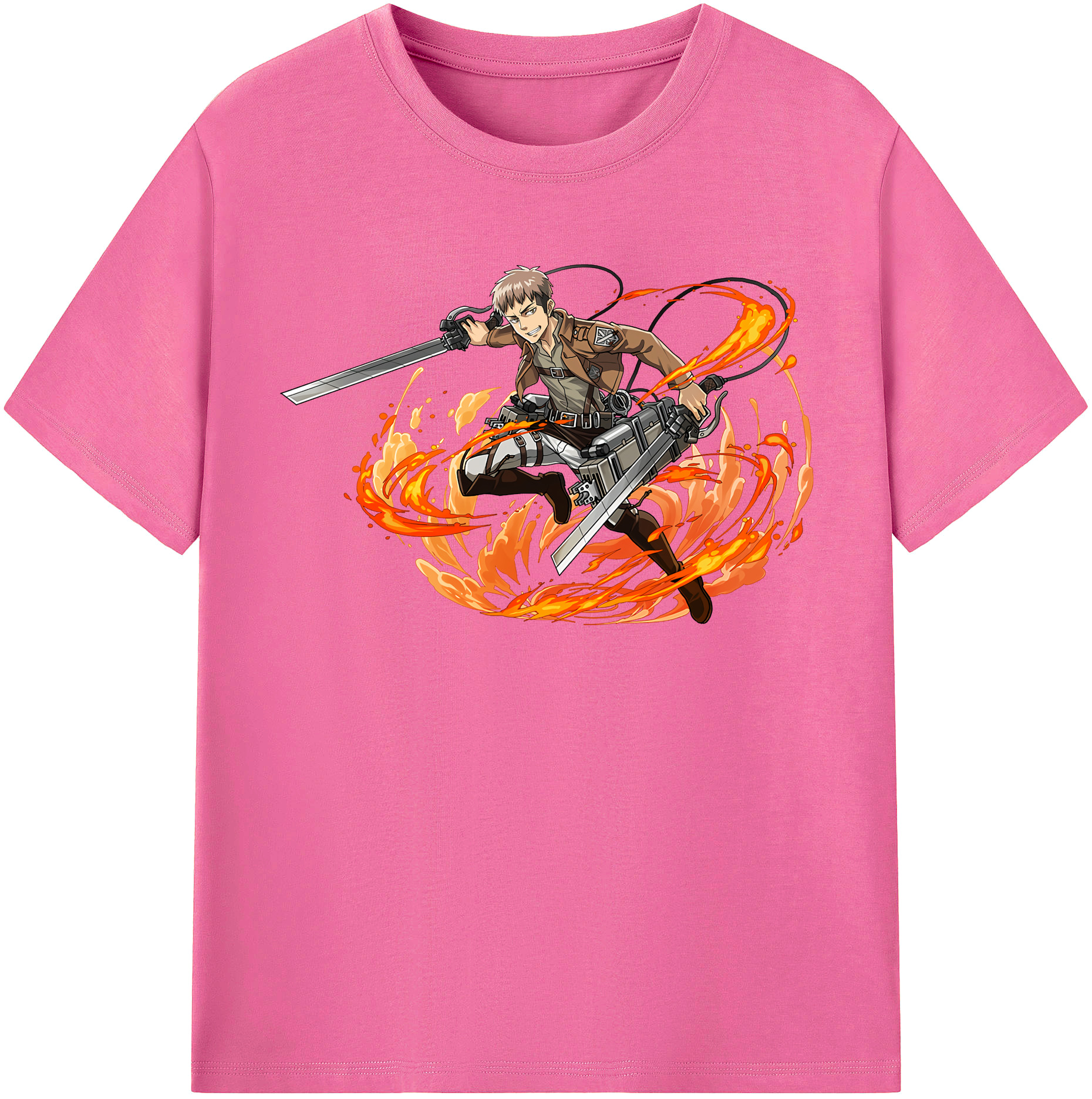 （画像用） 進撃の巨人 ジャン・キルシュタイン Attack on Titan Jean Kirstein レディースカジュアルプリントTシャツ（綿100％）